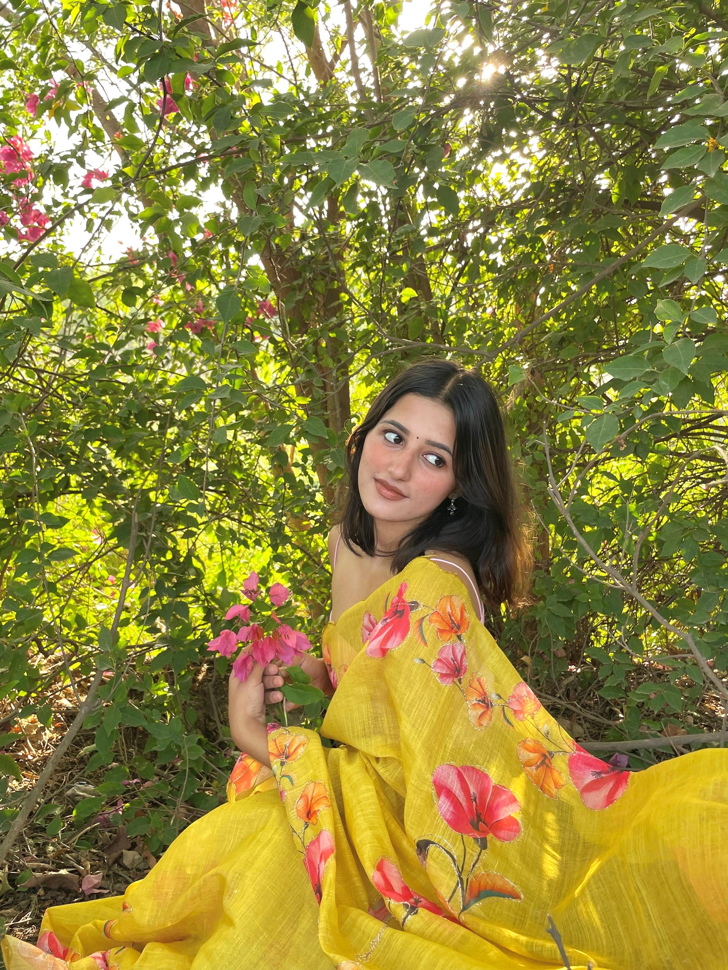 Floral Print Saree