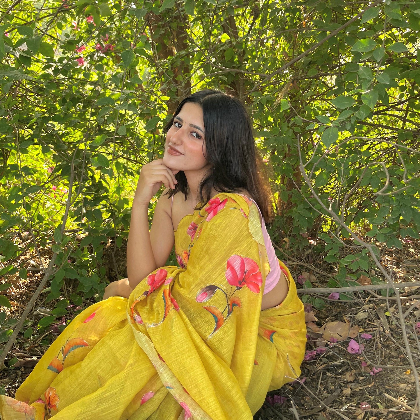 Floral Print Saree