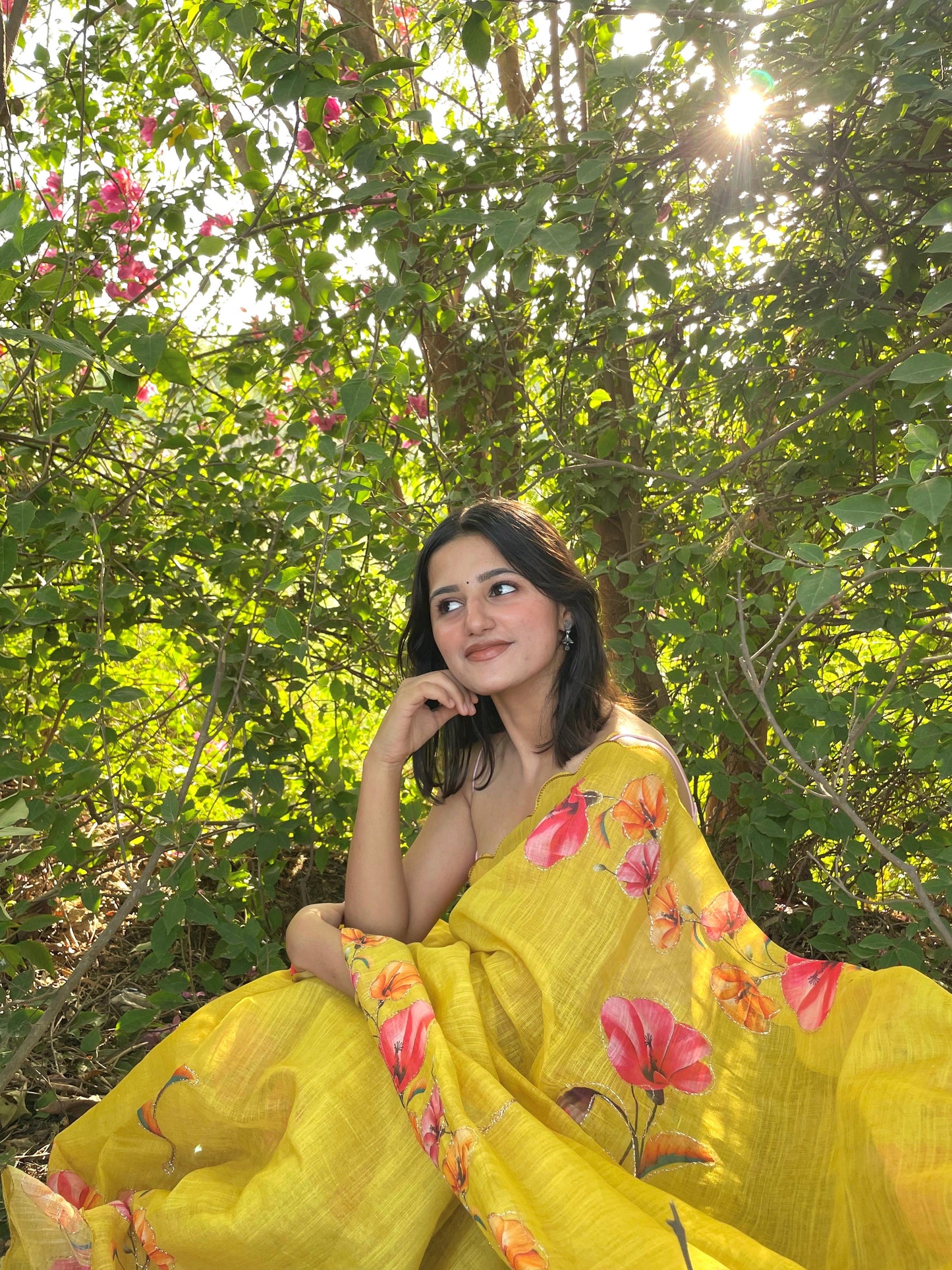Floral Print Saree