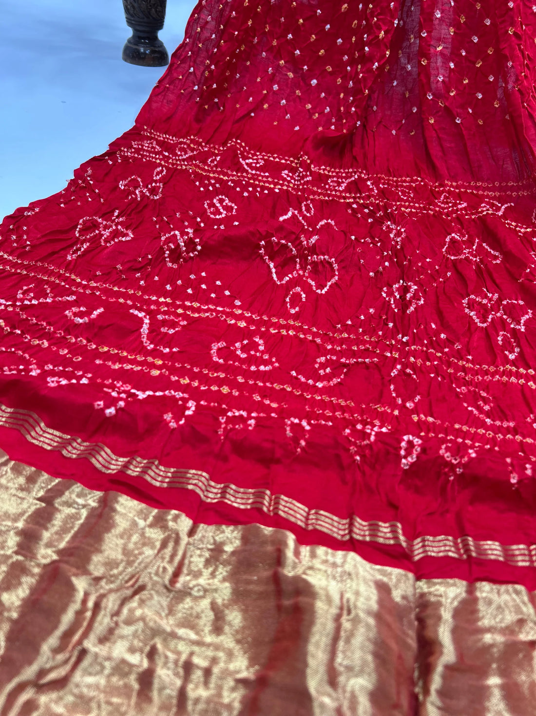 Semi Gajji Bandhani Saree