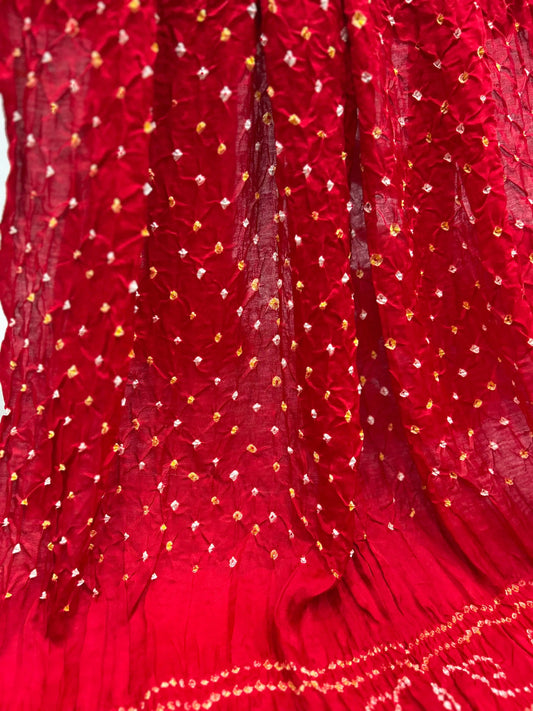 Semi Gajji Bandhani Saree