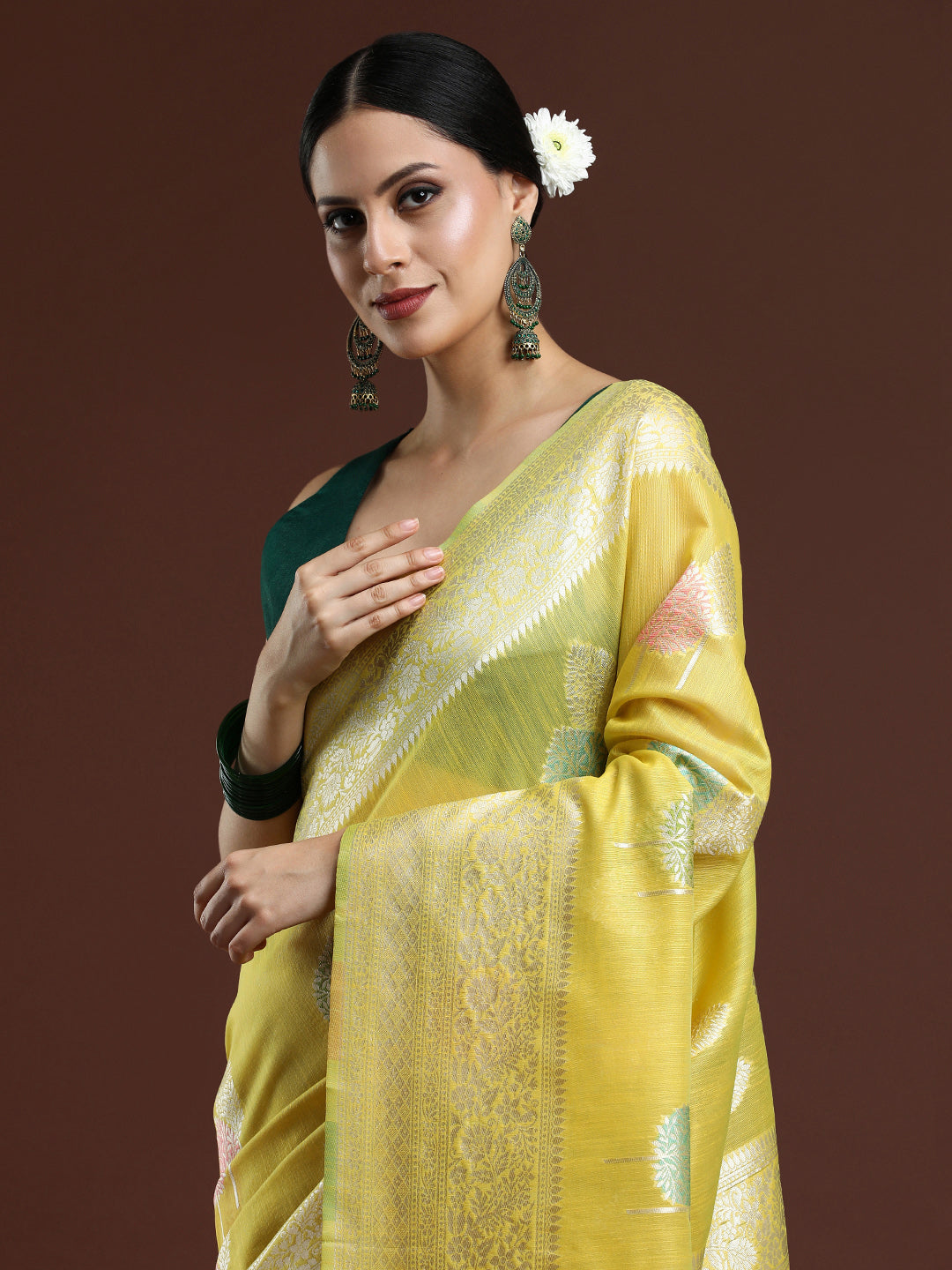 Semi Chanderi Cotton Saree