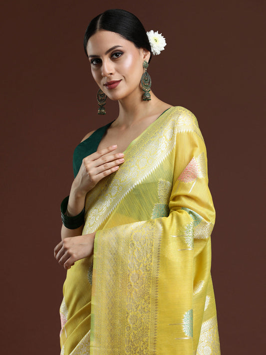 Semi Chanderi Cotton Saree