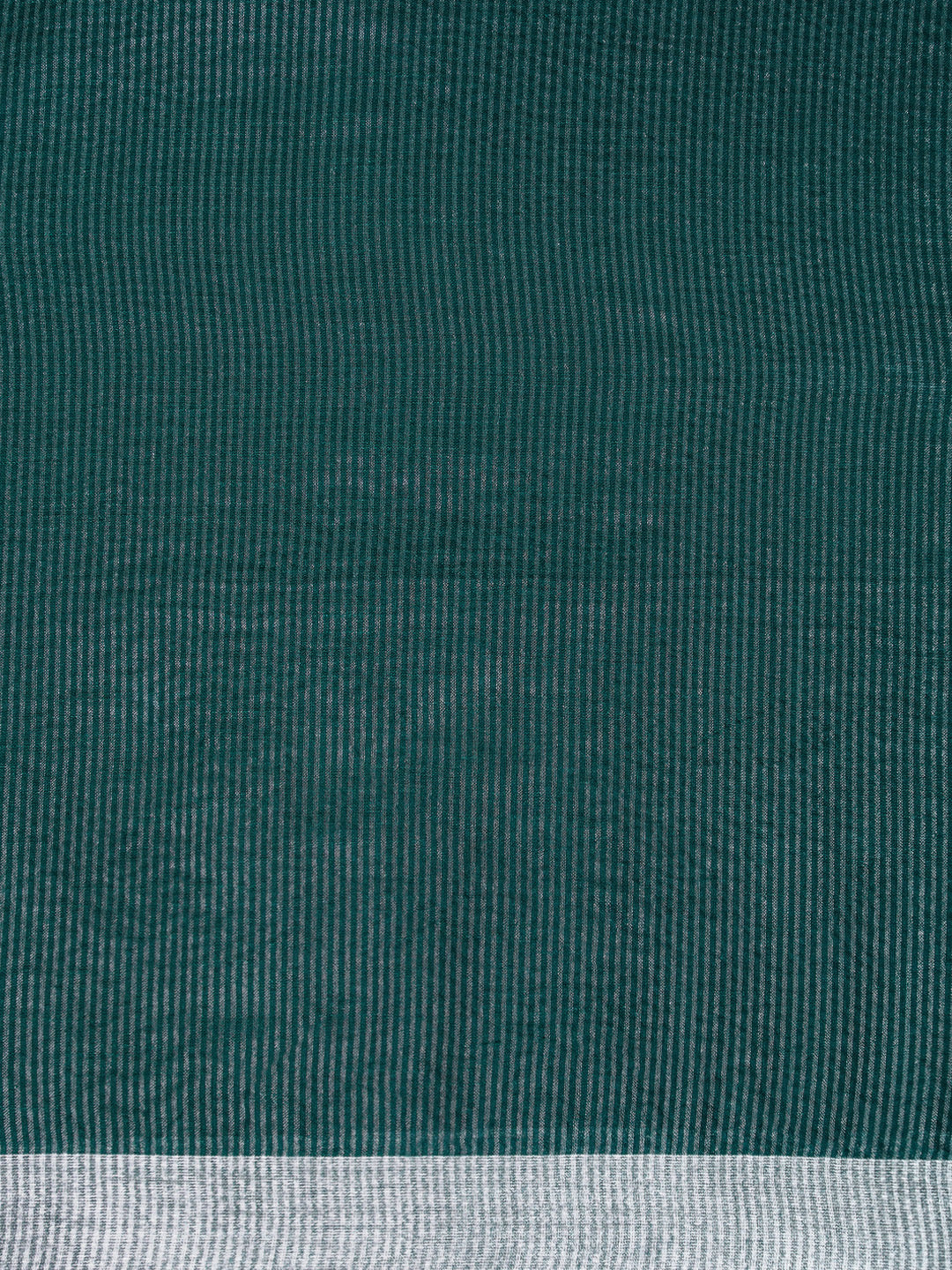 Dark Green Linen Saree