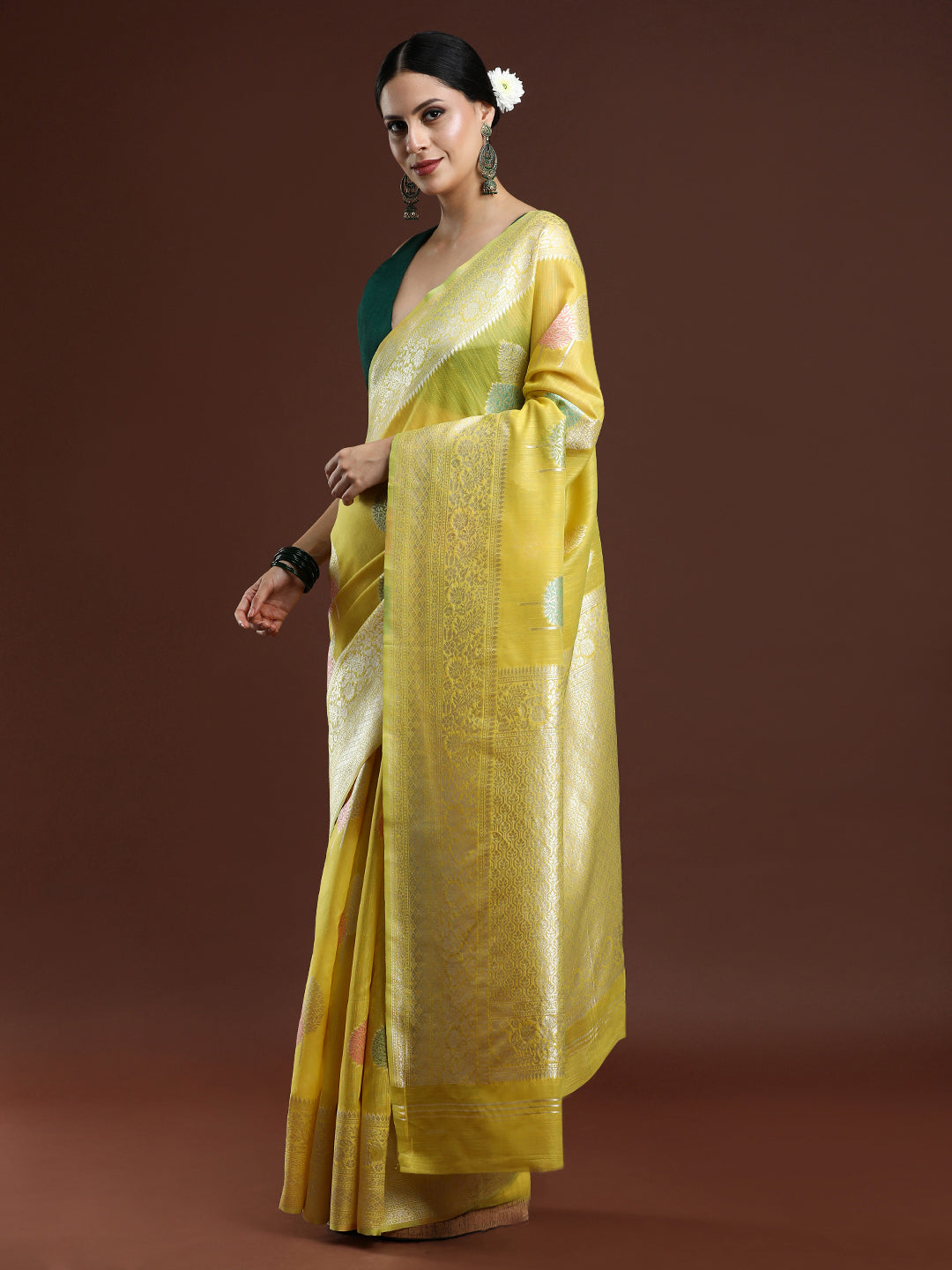 Semi Chanderi Cotton Saree
